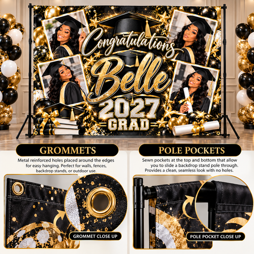 Custom Backdrop for Graduation parties or Prom Send off.